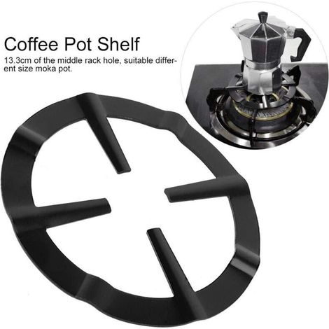Supporto riduttore in ferro, mensola per fornello a gas resistente, pratica e sicura per fornello a gas o caffettiera, moka, scaldabagno a gas - Accessori per la casa, cucina, campeggio, bar (1/3)