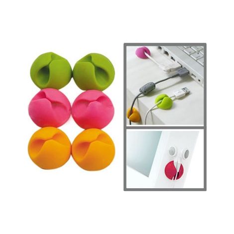 Mini fascette per cavi (set da 6) - Verde/Rosa/Arancione - AquaForge