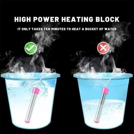 GB23040-Thermoplongeur Chauffe-Eau à arrêt automatique électrique 3000W pour seaux piscines gonflables baignoires tout en plastiqu