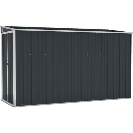 Maison Exclusive - Abri de jardin mural Anthracite 118x288x178 cm Acier (1/5)