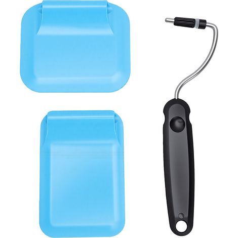 Ensemble de spatules à angle réglable en plastique, résistant à la chaleur, outil de cuisine sûr pour retourner, remuer, trancher, servir, léger, portable, bleu (1/5)