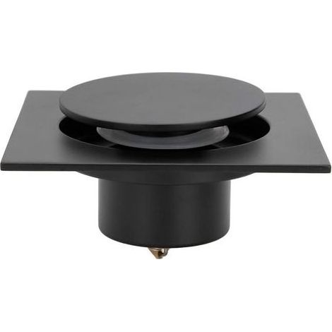 Drain de Douche, Salle de Bain Carrée, Anti Odeur Siphon De Sol en Acier Inoxydable pour Cuisine Salle de Bain Garage sous-Sol Toilette 10 X 10 cm(Siphon de Sol Noir) (1/5)