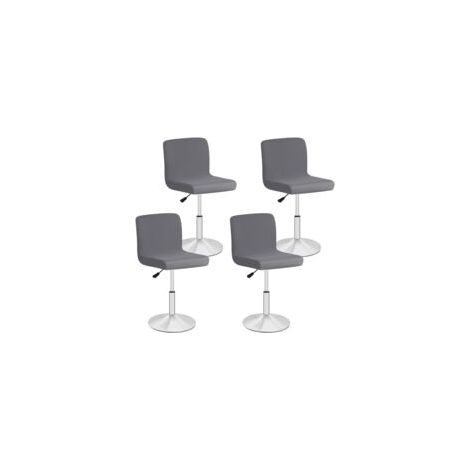 Houhence – Set di 4 coprisedia elasticizzati – Lavabili e sfoderabili – Per sedie girevoli 31-37 cm – Grigio – Crezuo
