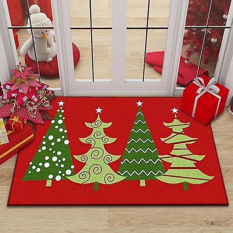 Zerbino natalizio, Tappetino natalizio per pavimento, Tappetino antiscivolo per il bagno, Zerbino d'ingresso natalizio, Zerbino assorbente, Tappeto decorativo natalizio, Tappeto con motivo natalizio (1/5)