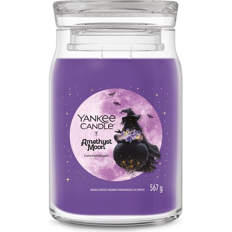 Candela profumata grande Amethyst Moon 567g Viola YANKEE CANDLE