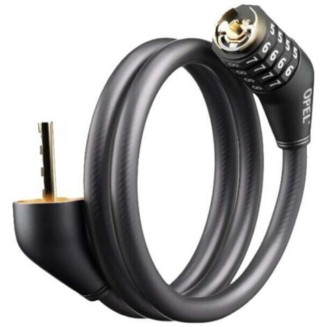 Antivol Velo,Cadenas de velos Long 80mm x 12mm,Câble Antivol pour Vélo Scooter Motos Portail Vélo avec 4 Chiffres Intelligente Code et Vélo Poussette,Verrouillage à Vélo Antivol noir