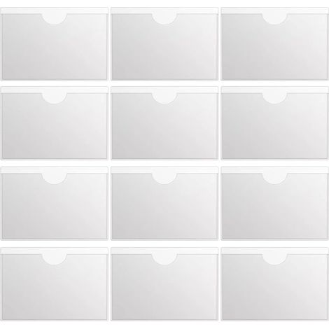 Lot de 12 Porte-Cartes Transparent en PVC pour Pare-Brise, Taille 6x9 cm - Idéal pour Cartes de Stationnement, Permis de Conduire et Cartes pour Personnes Handicapées, Adhésif Puissant et Durable (1/5)
