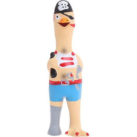 Jouet pour chien en latex en forme de poulet qui couine, jeu de plage et de jardin, jouet à mâcher pour enfants et adultes, jouet en forme de poulet qui crie-pirate