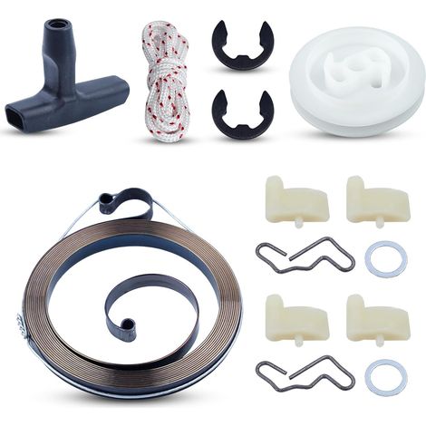 1129 190 0601 Recoil Starter Pulley Spring Handle Grip Rope Pawl Kit for Stihl MS390 MS290 039 029 Chainsaw Part w/2 E-Clip. (1/5)