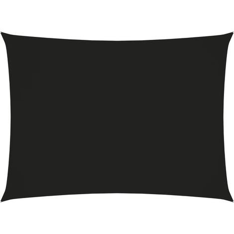 Voile toile d'ombrage parasol tissu oxford rectangulaire 2 x 3,5 m noir