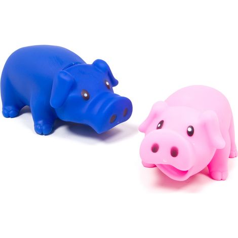 Set 2 Pezzi Giocattolo Per Animali Domestici Modello Piggy Friends Rosa E Blu (1/4)