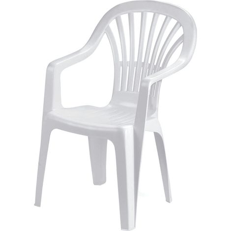 SEDIA ZENA CON BRACCIOLI BIANCO PROGARDEN (1/4)