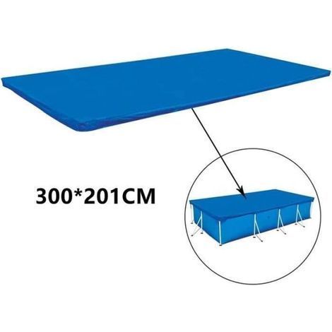 Pool Cover - Dustproof Tarpaulin - 300x201 cm - Waterproof - Woven Fabric - Blue (1/4)