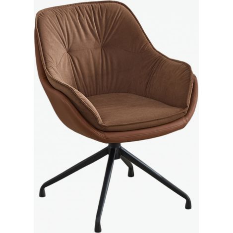 Fauteuil de bureau en simili cuir avec accoudoirs, siège ergonomique confortable (1/5)