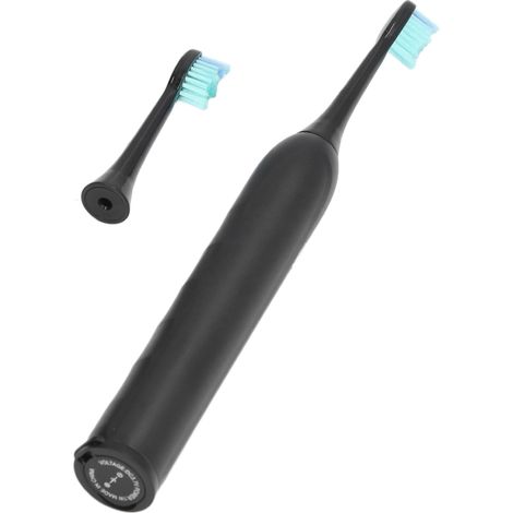 Leistungsstarke elektrische Schallzahnbürste, USB-aufladbar, 5 Modi, intelligente Reinigung, weiche Borsten, tragbar für Erwachsene, für den Heimgebrauch, schwarz (mit eingebautem Akku) (1/5)