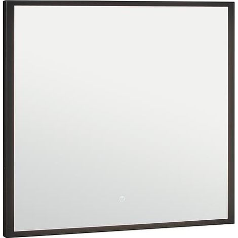 Miroir LED Oselva avec interrupteurs tactiles, avec cadre noir, 800x800mm (1/2)