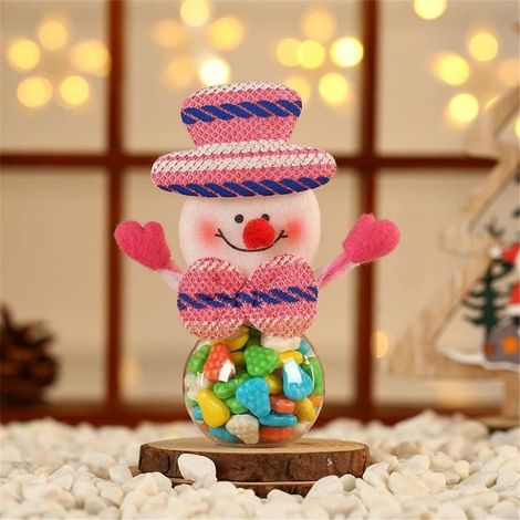 Tarro de caramelos, bolsas de regalo de Año Nuevo, botella para guardar caramelos, bolsa suave de Papá Noel, cajas para bolsas de caramelos navideñas, regalo perfecto de Navidad y Año Nuevo para niños (1/5)
