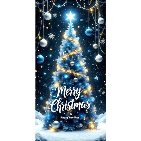Rideau De Porte - Bannière De Porte De Noël - Décoration Intérieure Et Extérieure Pour Fêtes De Fin D Année - 1 Pièce (1/5)
