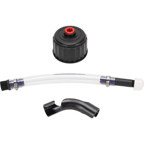 Kit de tuyau et bouchon de remplissage de carburant de compétition avec filtre amélioré. Tuyau et bouchon de remplissage de carburant transparents pour bidons LC2. (1/5)
