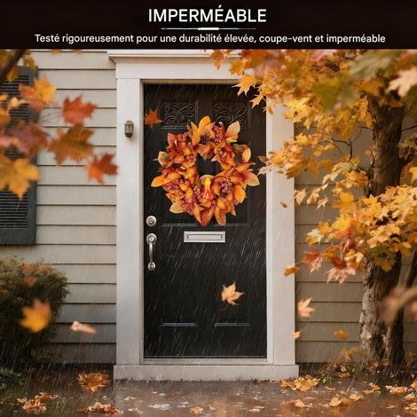 Couronnes d'automne pour Porte d'Entrée - Décorations de Couronne Baie (1/4)