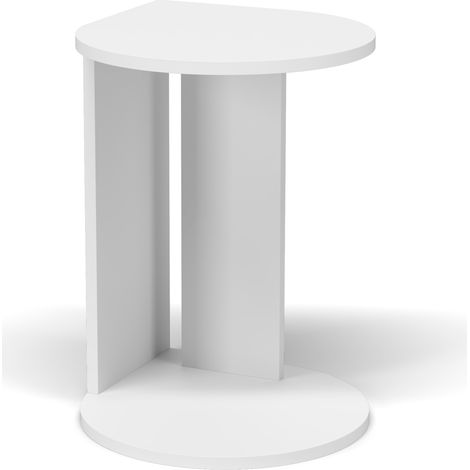 Herdasa, Mesa auxiliar baja, modelo TRÉBOL, en melamina color blanco (1/5)