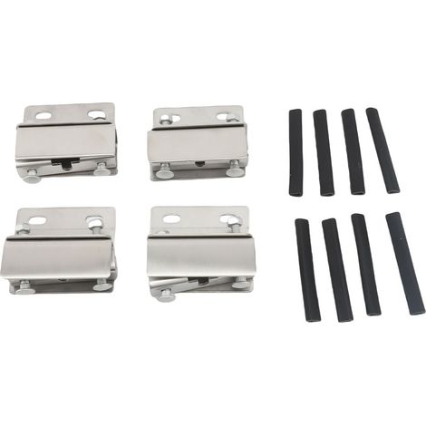 4 sets support panneau solaire camping-car toit – Inox avec 8 rondelles type B sans couvercle, installation (1/4)