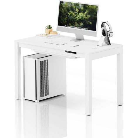 Schreibtisch elektrisch höhenverstellbar, weiß, 120x63 cm: EVAN