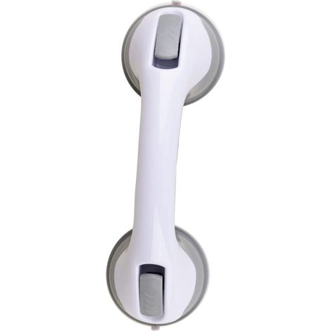 29 cm Duschgriff, Saugnapfgriff mit starkem Halt, Sicherheitshaltegriff fürs Badezimmer, grau und weiß