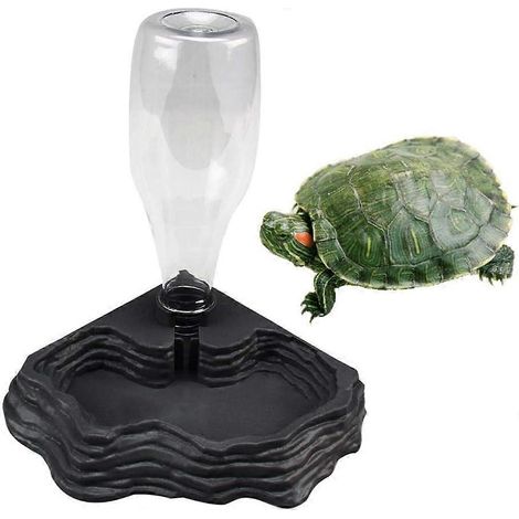 Fontana automatica per animali domestici, ideale per rettili (tartarughe e lucertole), con abbeveratoio, terrario per rettili e decorazione paesaggistica - (1/5)