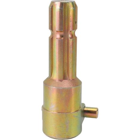 Rallonge de prise de force – 1 3/8 po femelle, 6 cannelures, 1 3/8 po mâle – Fer zingué – 16,8 x 5 x 3 cm (1/5)