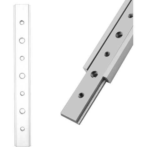 Pièces de modification DIY pour scies à table et scies circulaires avec rainures perforées, glissières en alliage d'aluminium de 200 mm, argent. (1/5)