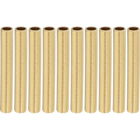 10 Pcs Raccord De Tube En Laiton À Filetage Fin M10 75mm 3" (1/5)