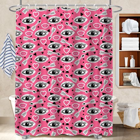Rideau de douche 180x180 cocooning rideau séchage rapide pour personne allergique (1/5)