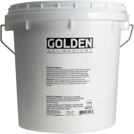 Gel de base Satiné - GOLDEN ARTIST COLORS - 3,78L - Incolore - Texture épaisse - Idéal pour acrylique