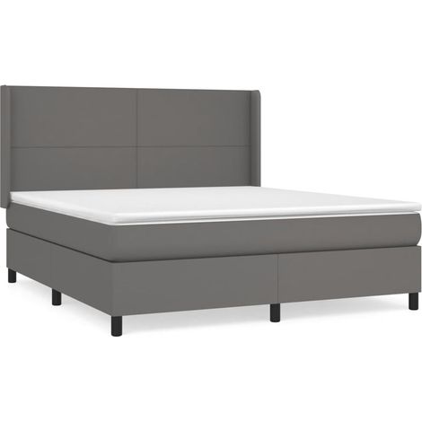 Maison Exclusive - Boxspringbett mit Matratze Grau 180x200 cm Kun