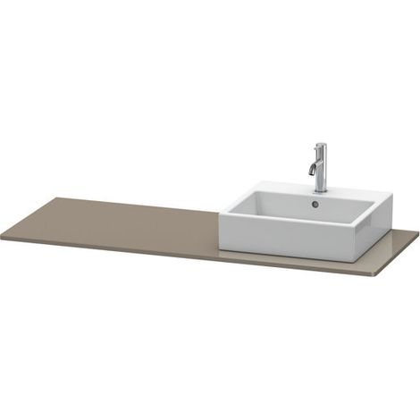 Consolle Duravit XSQUARE 16x1400x550mm con flanella grigia lucida traforata dritta (1/3)