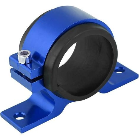Support de pompe à carburant en aluminium, base de fixation filtre carburant 50 mm bleu (1/5)
