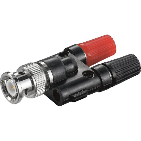 Goobay 11401 BNC Banana Negro - Adaptador para cable (BNC, Banana, Male connector / Female connector, Negro)