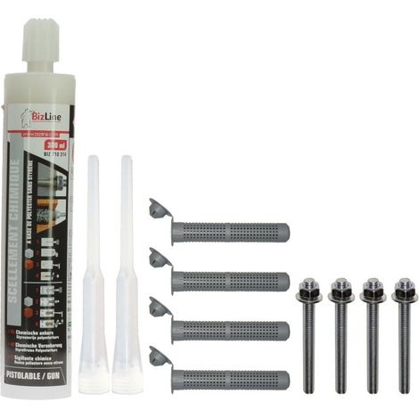 kit de scellement chimique - cartouche 300 ml - bizline 711212