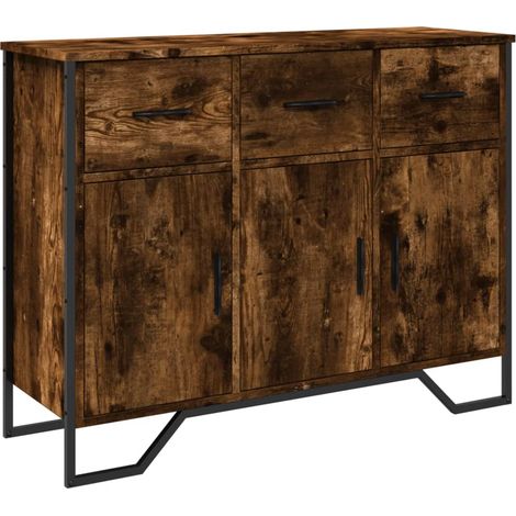 Credenza buffet cassettiera mobile contenitore organizer cucina soggiorno soggiorno 97 x 32,5 x 74,5 cm derivati del legno marrone 020031137