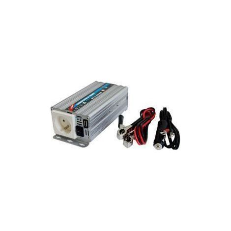 Convertisseur de tension 300W 24/220V – Protection surchauffe et surcharge – Prise allume-cigare – Alarme niveau bas batterie