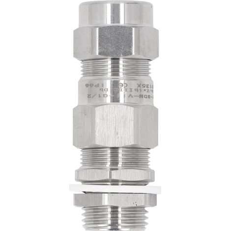Presse-étoupe étanche G1/2 en acier inoxydable 304, antidéflagrant, à double étanchéité et blindé. (1/5)