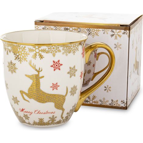 Tazza natalizia in porcellana da 560 ml in confezione decorativa (1/2)