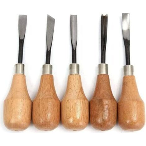 Handwerkzeugset: Meißel, Löffel, Schalen für Holzbearbeitung und Gravur (1/5)