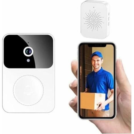 Chime and Doorbell Wireless Smart Doorbell with Surveillance Camera, Wifi Smart Camera, Video Recording, Door Bell (Type-C), Multiple Rechargeable Ring Tones, Smartphone Connection A (1/5)