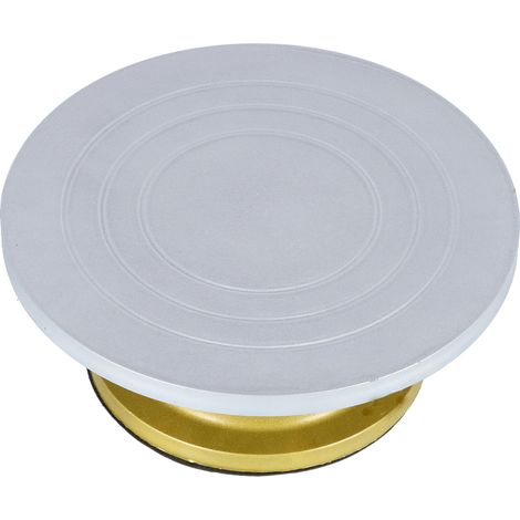 Plateau tournant en acier et plastique épais pour gâteaux, support de décoration à 360° pour pâtisseries à domicile. (1/5)