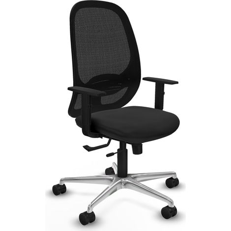 Silla de oficina piqueras y crespo Cilanco cuero sintético negro (1/2)