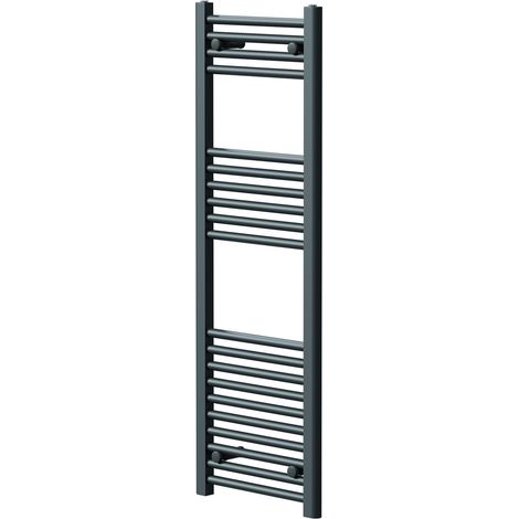 Pizarro Anthracite 1200mm x 400mm Straight Heated Towel Rail (1/5)