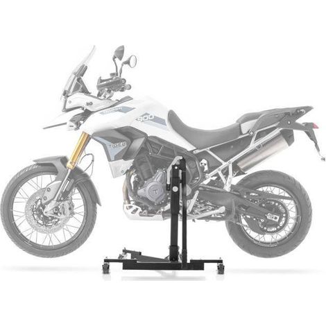 Zentralheber Motorrad - ConStands Power-Evo - Kompatibel mit Triumph Tiger 900 - Tragfähigkeit 300 kg - Schwarz