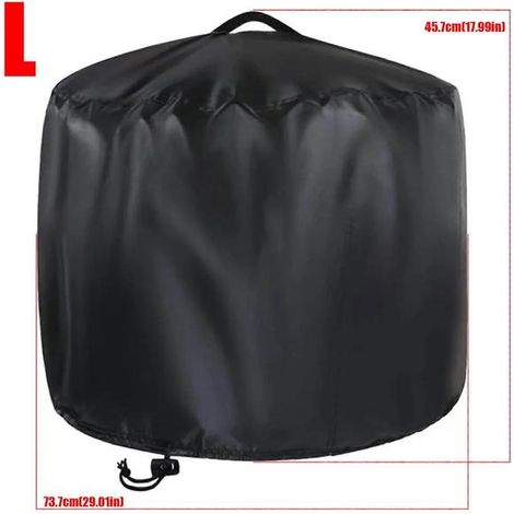 Housse imperméable pour foyer extérieur, pratique, en polyester, coupe-vent, avec cordon de serrage, protection UV, rangement facile, idéale pour l'extérieur. Taille L. (1/5)